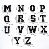 En stock : 26 lettres en strass thermocollantes, appliques créatives pour vêtements et sacs, vente en gros
