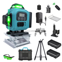 Niveau laser 4D, utilisé pour la construction, niveau laser vert à 360 degrés, 16 lignes