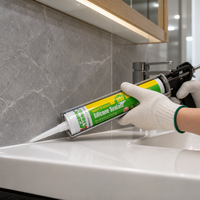 Colle neutre Green Health Weatherproof 995 pour portes et fenêtres architecturales, silicone d'étanchéité pour la construction de fenêtres en verre 995
