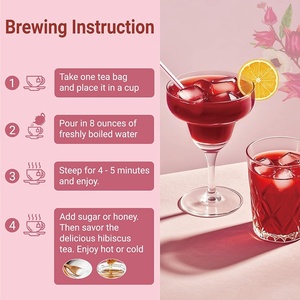 Чай из цветов гибискуса премиум-класса в пакетиках без сахара для здоровья (OEM/ODM) - Product Image 4
