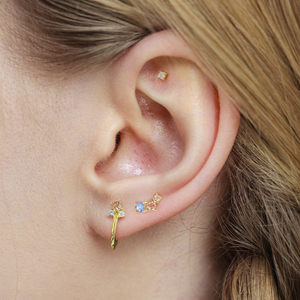 QLEESI 2022 - Juego de Aretes de Moda Geométricos de Oro de 18K y Plata 925 con Circonitas, Joyería Personalizada, Aros, Pendientes y Colgantes - Product Image 6