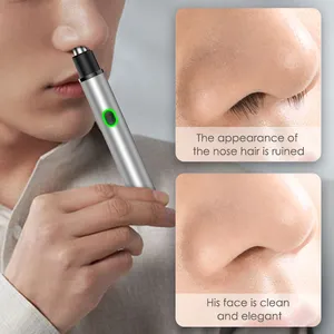 Rechargeable Nose Hair Remover Trimmer Electric Nose And Ear Hair Trimmer Customized For Men 3 In 1 Logo Lithium Battery 2W