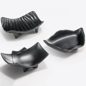 Restaurante Japonês Melamina Mergulhando Pratos De Molho De Soja Sushi Wasabi Prato Pequeno De Molho Tigelas De Melamina Fosco Preto - Product Image 4