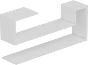 Étagère murale ondulée, étagère à livres, étagère flottante pour la décoration du salon dans un design moderne (blanc) - Product Image 5