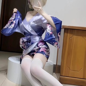 Ensemble de lingerie sexy pour femme Pure Desire Seduce, avec cardigan 2D motif renard fleuri, style kimono japonais, uniforme ODM - Product Image 5