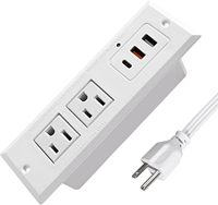 Einbau-Steckdosen leiste mit USB-C-Verlängerung kabel mit mehreren Steckdosen Schreibtisch monti bares Kraftwerk für den Wohnheim im Home Office
