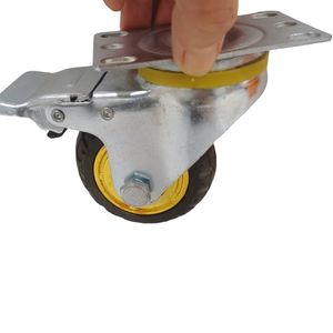 <span class=keywords><strong>5</strong></span> Zoll Industrie möbel Rad Feste schwere Gummi rollen Werkbank Trolley Rollen - Product Image 1