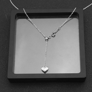 2026 New Simple Niche Design Love Heart Pendant Necklace <b>Titanium</b> Steel Women's Tassel Necklaces Fashion Jewelry Wholesale - Product Image 5