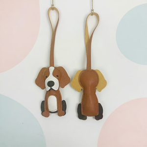 Lindo llavero de piel sintética con diseño de perro <span class=keywords><strong>Beagle</strong></span> de dibujos animados, con correa larga, colgante de cachorro de PU para decoración de bolso, para amantes de las mascotas - Product Image 6