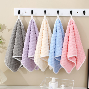 Juego de Toallas de Felpa Coral, 35x75cm 70x140cm, Rectangulares, Suaves, en Rosa, Beige, Morado, Azul y Gris, Toallas de Baño, Toallas Faciales, para Uso Doméstico - Product Image 4