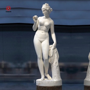 Statua di Ketos a forma di Nereid in marmo bianco a grandezza naturale personalizzata - Product Image 6