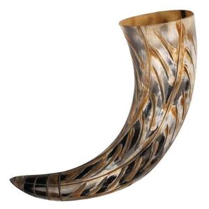 Taza de cuerno para beber de vaca pulida Natural hecha a mano de estilo vikingo con grabado personalizado para festivales a precio mayorista - Product Image 3