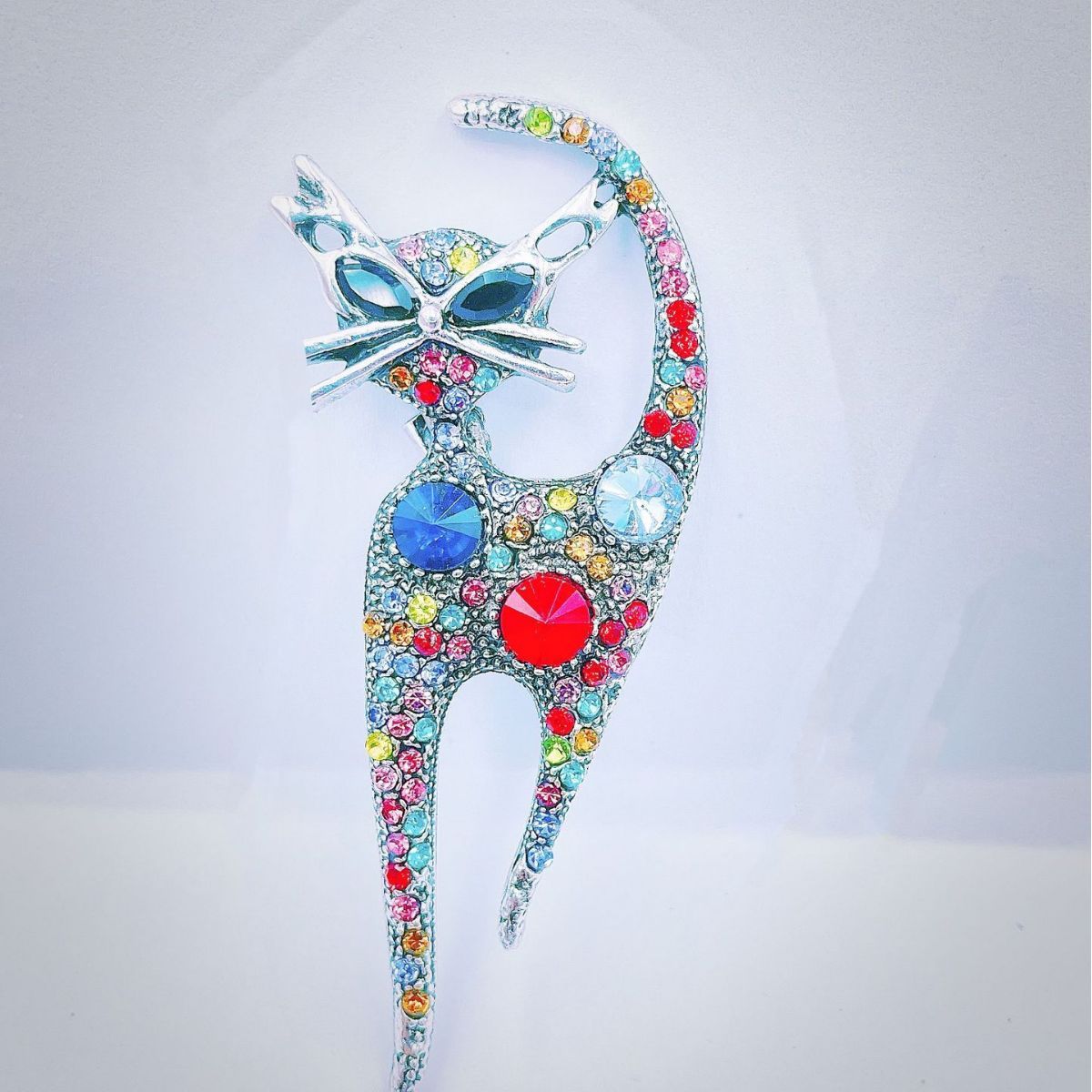 COHEALI Crystal Cat Brooch Pin - Rhinestone Cat Pin For Scarf, Dress, Women & Girls Accessory - View #6