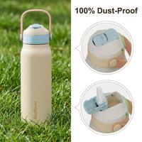 Bouteille d'eau sport en acier inoxydable 304 à isolation sous vide, isolation thermique 12-24 heures, forme de balle, design moderne minimaliste