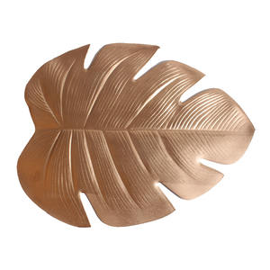 EVA PVC פלסטיק זהב מקום מחצלת אמבטיה עלה Monstera מפית שולחן אוכל מסעדה - Product Image 2