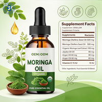 Extrait de feuilles de Moringa naturel OEM en gouttes liquides – Complément alimentaire pour la croissance des cheveux – Gouttes d'huile de Moringa