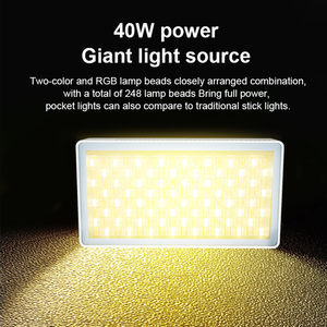 ไฟ LED ขนาดเล็ก40W 2700K ~ 6200K สำหรับถ่ายภาพในสตูดิโอไฟวิดีโอแบบสตรีมมิ่งสด - Product Image 3