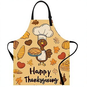 Delantal de Cocina y Repostería sin Mangas de Poliéster Tejido Estampado de Alta Calidad al por Mayor para Mujer y Hombre, 2 Bolsillos, 32x28 Pulgadas - Product Image 5