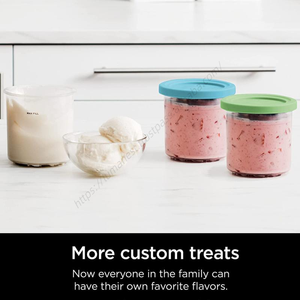 Conteneurs de stockage alimentaire hermétiques anti-fuite en gros DS2105, boîtes Creami Pint avec couvercles en silicone - Product Image 3