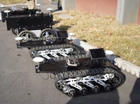 Châssis de robot à chenilles télécommandé, charge maximale 100 kg, chenilles en caoutchouc, 48 V, 0-6,5 km/h, capacité de montée 30 %, 2x1000 W