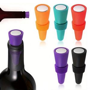Bouchon de bouteille de vin en acier inoxydable au design créatif en forme de cône, avec joint en silicone, bouchon de bouteille de bière, bouchon de bouteille de boisson – En stock - Product Image 1