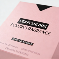 Caja de Perfume de Doble Ranura, Diseño en V, Impresión Personalizada, Empaque de Fragancia de Lujo, Venta al Por Mayor OEM