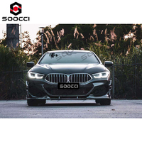 Kit de carrocería de fibra de carbono seca mejorado: Splitter delantero y labio inferior para parachoques delantero para BMW G16 840i M850i Serie 8 2019-2023