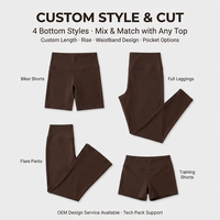 Setelan 2/3 Pcs Atasan Off-Shoulder dan Celana Yoga Capri