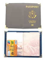 Vente en gros de couvertures de passeport américaines avec bordure dorée aux coins