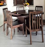 Table de salle à manger classique DISHI, design simple, structure en bois, table ronde pour hôtel, restaurant, villa, maison