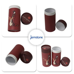 Emballage de boîte en tube de papier biodégradable avec logo personnalisé et écologique avec logo personnalisé - Product Image 1