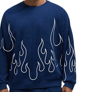 Chándal con Capucha para Hombre, Azul Marino, Diseño Sólido, Transpirable, Ligero, 100% Algodón, Casual, Largo, Corte Regular, con Bolsillos Laterales - Product Image 6