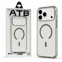 Coque de téléphone magnétique transparente colorée ATB en gros pour iPhone 17 18 Pro, coque PC TPU personnalisable avec logo