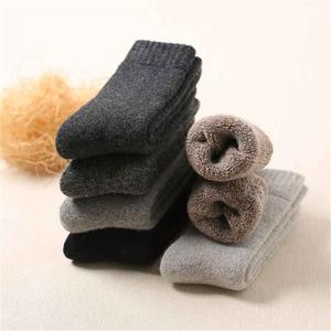 Chaussettes unisexes <span class=keywords><strong>en</strong></span> <span class=keywords><strong>laine</strong></span> mérinos personnalisées <span class=keywords><strong>Bas</strong></span> tricotés épais avec logo pour les sports d'hiver - Product Image 1