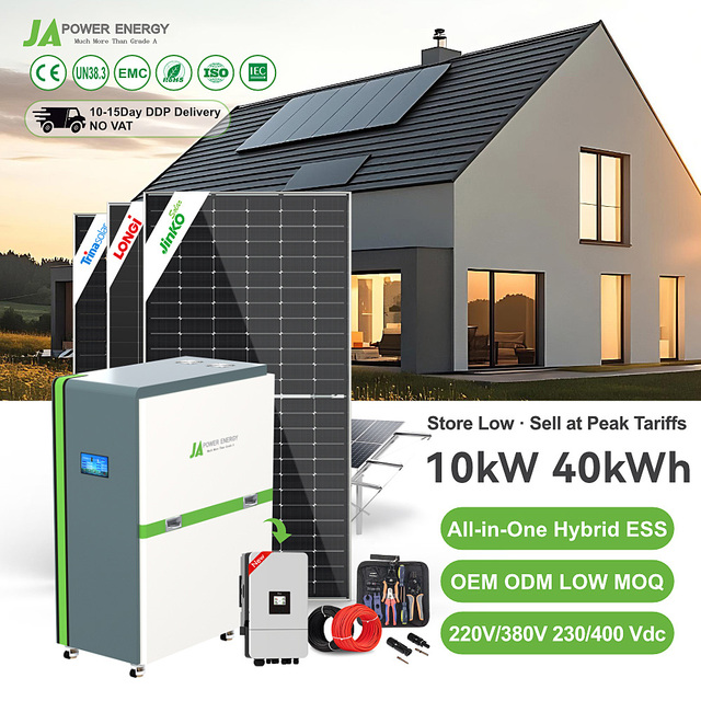 JApower Solar Battery Lithium 10kW 40kWh ALL in ONE Hybrid Energy Storage with deye Inverter for Home and Commercial