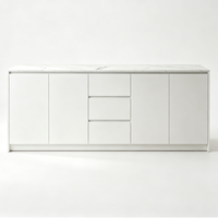 Buffet de salle à manger moderne sur mesure en gros avec plateau en marbre, meuble de rangement multifonctionnel pour hôtel, appartement, salon