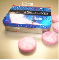 Menthe poivrée bonbons boîte en fer blanc