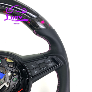 Volante in fibra di carbonio con LED RPM personalizzabile, design racing per <span class=keywords><strong>Alfa</strong></span> <span class=keywords><strong>Romeo</strong></span> Stelvio Ti 2019+ e Giulia - Auto personalizzate - Product Image 4