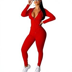 Survêtement décontracté pour femmes, vêtements de jogging attrayants, derniers designs, pull à capuche avec fermeture éclair et pantalon long - Product Image 1