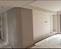 Kazakhstan Nouveau design Panneau mural WPC Grille rotative flexible en bois massif Panneau mural étanche pour salle de sport en plein air incurvé