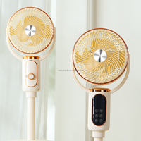 Nouvel Arrivage Ventilateur sur Pied à Forte Puissance avec Affichage de la Température, Ventilateur de Table à Bouton Tactile, Circulateur d'Air à Oscillation Automatique 3D