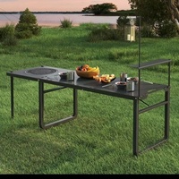 Table pliante multifonctionnelle en acier au carbone pour l'extérieur, légère, pour le camping, le barbecue, le café, librement combinable, Mori