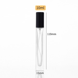 Botella de perfume de vidrio cuadrado 10ml Desinfectante Recarga Botella de spray Flacon 10ml Essence Parfums 10ml con tapas negras doradas y plateadas <span class=keywords><strong>Boto</strong></span> - Product Image 5