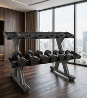 Équipement de gym : Support hexagonal pour haltères DFT KJ-1283, machine de musculation commerciale