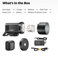 Flash d'extérieur Godox AD600Pro II 600Ws TTL HSS 1/8000s 0.9s Recyclage rapide Synchronisation en un clic Stroboscope avec lumière de modélisation bicolore AD600 Pro II