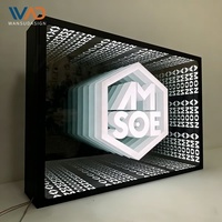 Panneau mural au prix d'usine, enseigne néon LED 3D, lumière miroir infini, enseigne électronique miroir infini pour KTV