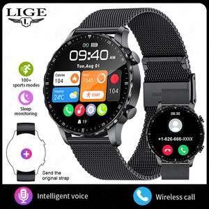 <span class=keywords><strong>Reloj</strong></span> Inteligente <span class=keywords><strong>LIGE</strong></span> con Correa de Acero Inoxidable, Monitor de Salud para Hombre, <span class=keywords><strong>Reloj</strong></span> Deportivo con Llamadas para Android e iOS - Product Image 3
