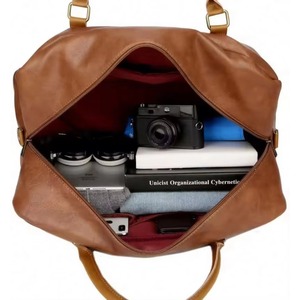 Fábrica BSCI, venta al por mayor de bolsas de viaje de poliéster OEM, bolsas de lona para viaje, bolsas de fin de semana de cuero con compartimento para zapatos - Product Image 4