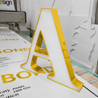 Enseigne en lettres acryliques 3D éclairées par LED avec logo d'entreprise personnalisé pour la décoration murale de bureau
