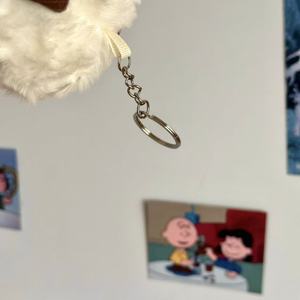 Portachiavi con Peluche Personalizzato OEM Lupo Grigio Morbido e Adorabile - Giocattoli Animali Imbottiti - Product Image 6